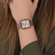  Shop Authentic Armani Exchange Lola Quartz Silver Dial Rose Gold Mesh Strap Watch For Women - AX5802 - Luxxuri