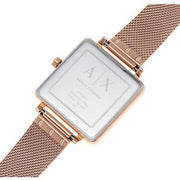  Shop Authentic Armani Exchange Lola Quartz Silver Dial Rose Gold Mesh Strap Watch For Women - AX5802 - Luxxuri
