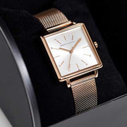  Shop Authentic Armani Exchange Lola Quartz Silver Dial Rose Gold Mesh Strap Watch For Women - AX5802 - Luxxuri