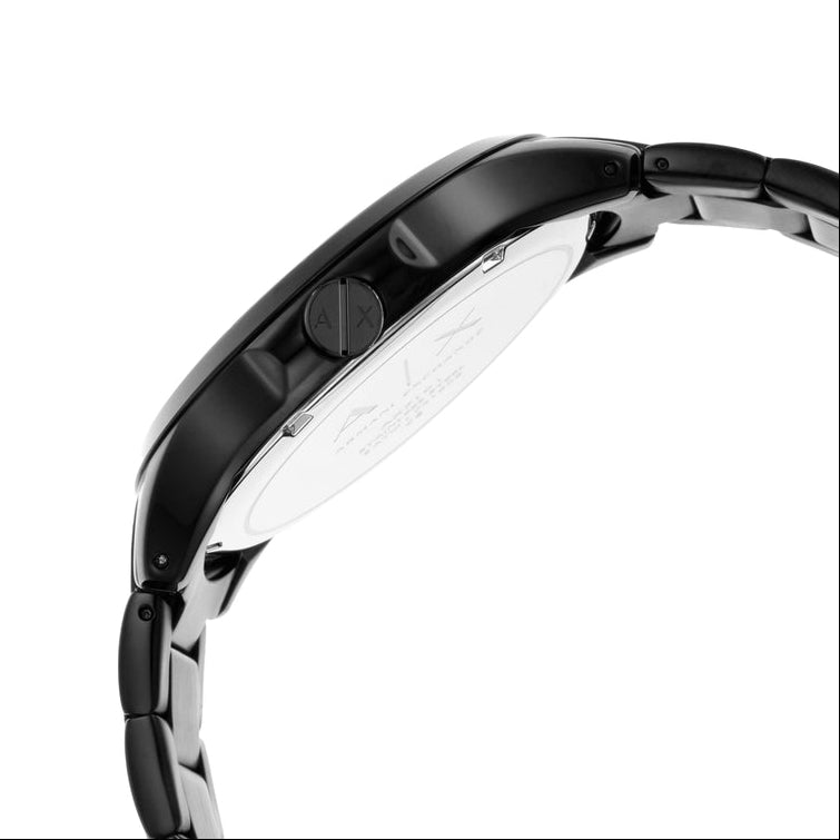  Shop Authentic Armani Exchange Hampton Black Dial Black Steel Strap Watch For Men - AX7101 - Luxxuri