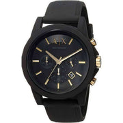  Shop Authentic Armani Exchange Outerbanks Chronograph Black Dial Black Steel Strap Watch For Men - AX7105 - Luxxuri