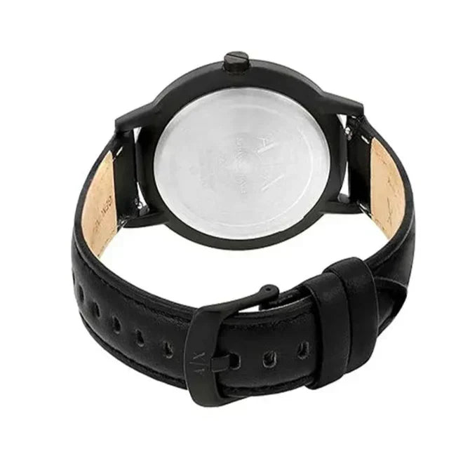  Shop Authentic Armani Exchange Cayde Analog Black Dial Black Leather Strap Watch For Men - AX7120 - Luxxuri
