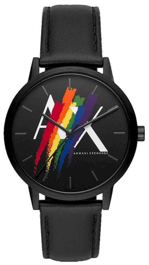 Shop Authentic Armani Exchange Cayde Analog Black Dial Black Leather Strap Watch For Men - AX7120 - Luxxuri