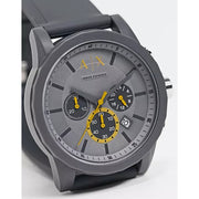  Shop Authentic Armani Exchange Outerbanks Chronograph Grey Dial Grey Silicone Strap Watch For Men - AX7123 - Luxxuri