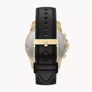  Shop Authentic Armani Exchange Outerbanks Chronograph Black Dial Black Leather Strap Watch For Men - AX7133 - Luxxuri