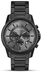  Shop Authentic Armani Exchange Chronograph Black Dial Black Steel Strap Watch For Men - AX7140 - Luxxuri