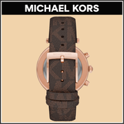  Shop Authentic Michael Kors Parker Chronograph White Dial Brown Leather Strap Watch For Women - MK6917 - Luxxuri