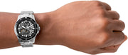  Shop Authentic Fossil FB-01 Automatic Skeleton Black Dial Silver Steel Strap Watch for Men - ME3190 - Luxxuri