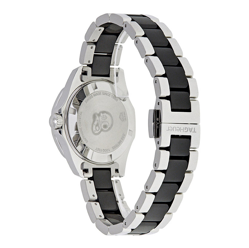  Shop Authentic Tag Heuer Aquaracer Quartz Diamonds Black Dial Two Tone Steel Strap Watch for Women - WAY131G.BA0913 - Luxxuri