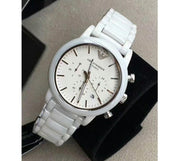  Shop Authentic Emporio Armani Luigi Chronograph Ceramic White Dial White Ceramic Strap Watch For Men - AR1499 - Luxxuri