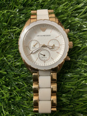  Shop Authentic Emporio Armani Sportivo White Dial Rose Gold & White Steel Strap Watch For Women - AR5942 - Luxxuri