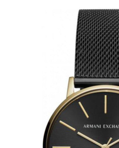  Shop Authentic Armani Exchange Lola Three Hand Black Dial Black Mesh Strap Watch For Women - AX5548 - Luxxuri