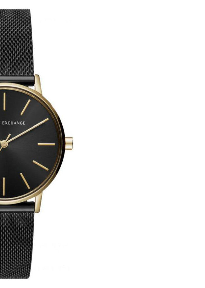  Shop Authentic Armani Exchange Lola Three Hand Black Dial Black Mesh Strap Watch For Women - AX5548 - Luxxuri