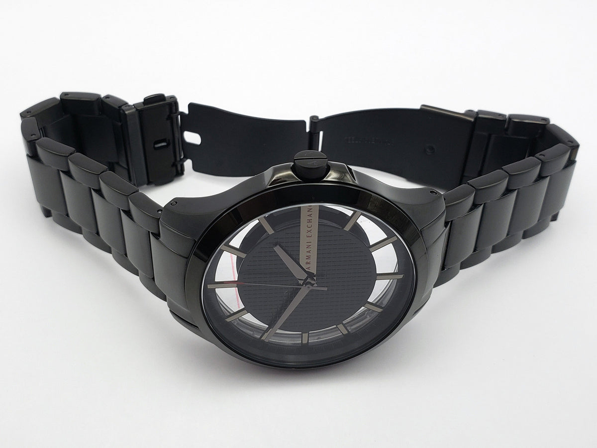  Shop Authentic Armani Exchange Hampton Chronograph Black Dial Black Steel Strap Watch For Men - AX2189 - Luxxuri
