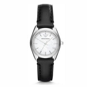  Shop Authentic Emporio Armani Analog White Dial Black Leather Strap Watch For Women - AR6026 - Luxxuri