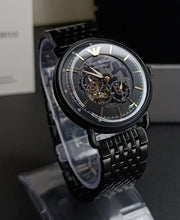  Shop Authentic Emporio Armani Automatic Multifunction Black Dial Black Mesh Bracelet Watch For Men - AR60025 - Luxxuri