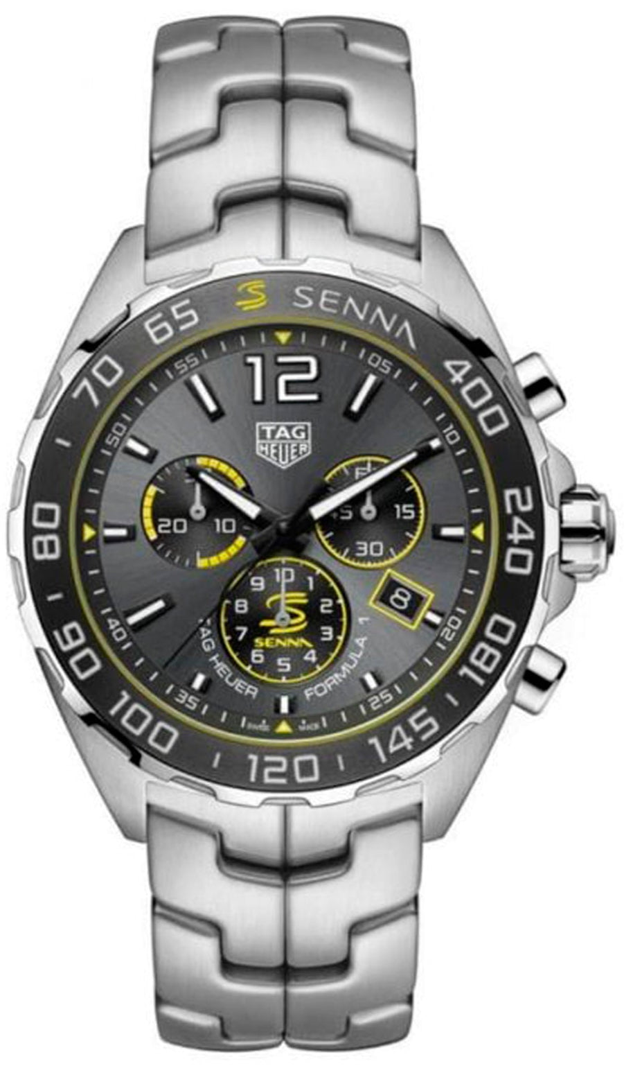  Shop Authentic Tag Heuer Formula 1 Ayrton Senna Special Edition Grey Dial Silver Steel Strap Watch for Men - CAZ101AF.BA0637 - Luxxuri