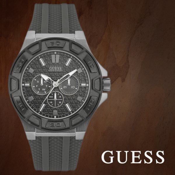  Shop Authentic Guess Force Grey Dial Grey Rubber Strap Watch For Men - W0674G8 - Luxxuri
