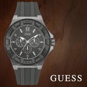  Shop Authentic Guess Force Grey Dial Grey Rubber Strap Watch For Men - W0674G8 - Luxxuri