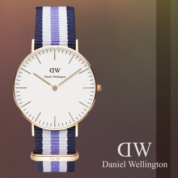  Shop Authentic Daniel Wellington Classic Trinity White Dial Three Tone Nylon Strap Watch For Women - 0509DW - Luxxuri