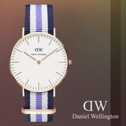  Shop Authentic Daniel Wellington Classic Trinity White Dial Three Tone Nylon Strap Watch For Women - 0509DW - Luxxuri