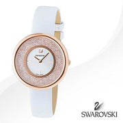  Shop Authentic Swarovski Crystalline Pure White Dial White Leather Strap Watch for Women - 5376083 - Luxxuri