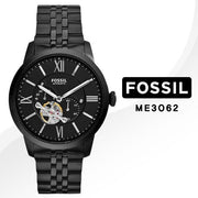  Shop Authentic Fossil Townsman Multi Function Mechanical Black Dial Black Steel Strap Watch for Men - ME3062 - Luxxuri