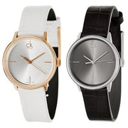  Shop Authentic Calvin Klein Accent Black Dial Black Leather Strap Watch for Women  - K2Y2Y1C3 - Luxxuri