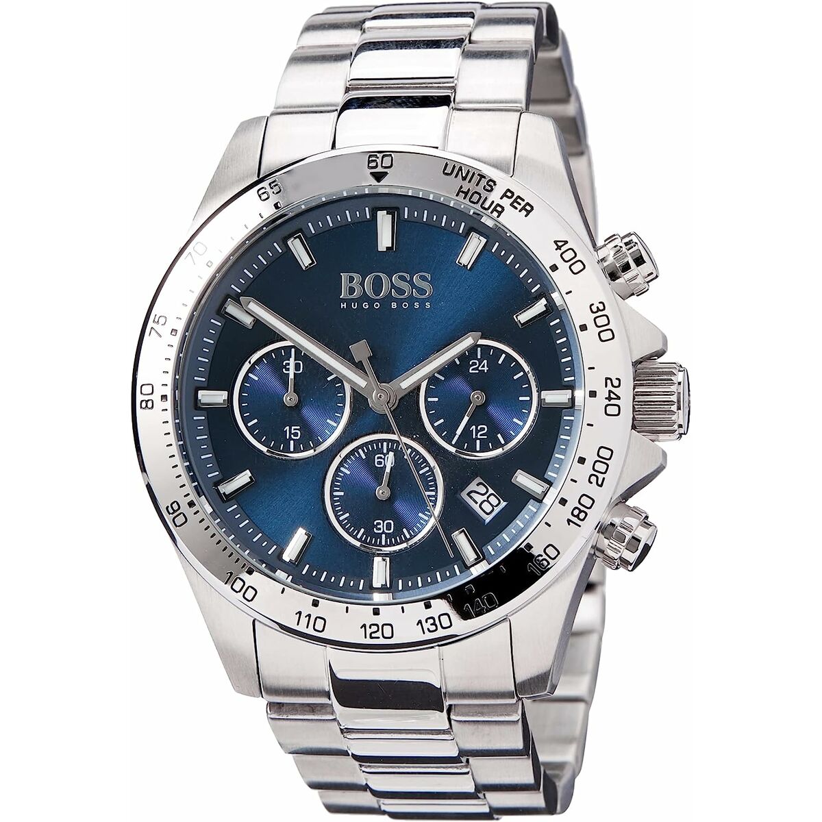  Shop Authentic Hugo Boss Ikon Blue Dial Silver Steel Strap Watch for Men - 1512963 - Luxxuri