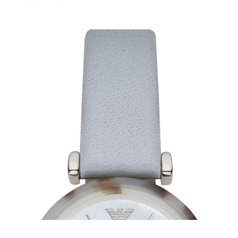  Shop Authentic Emporio Armani White Dial Light Blue Leather Strap Watch For Women - AR11002 - Luxxuri