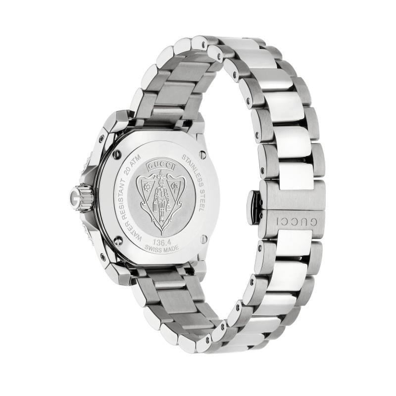 Shop Authentic Gucci Dive Quartz White Dial Stainless Steel Unisex Watch - YA136402 - Luxxuri