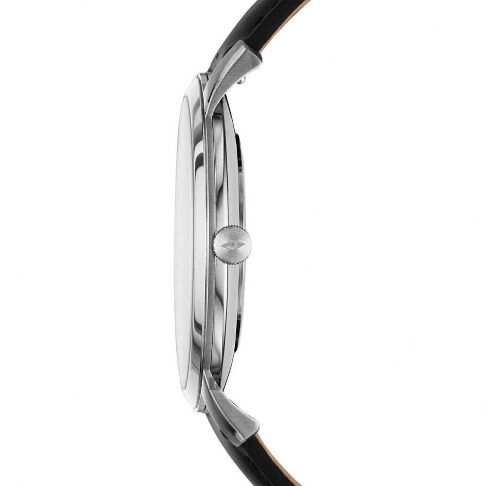  Shop Authentic Fossil The Minimalist Carbon Series Black Dial Black Leather Strap Watch for Men - FS5497 - Luxxuri