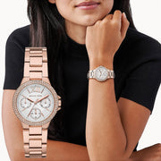  Shop Authentic Michael Kors Camille Multifunction White Dial Rose Gold Steel Strap Watch For Women - MK6845 - Luxxuri