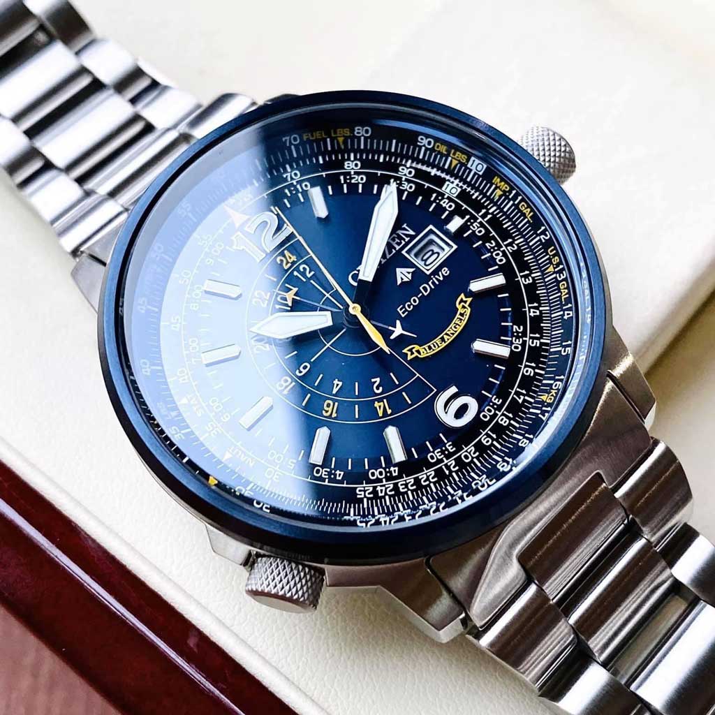  Shop Authentic Citizen Promaster Nighthawk Eco Drive Navy Blue Dial Silver Steel Strap Watch For Men - BJ7006-56L - Luxxuri
