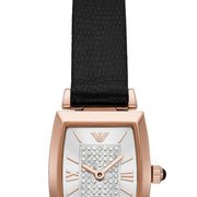  Shop Authentic Emporio Armani Gianni T Bar Quartz White Dial Black Leather Strap Watch For Women - AR11408 - Luxxuri