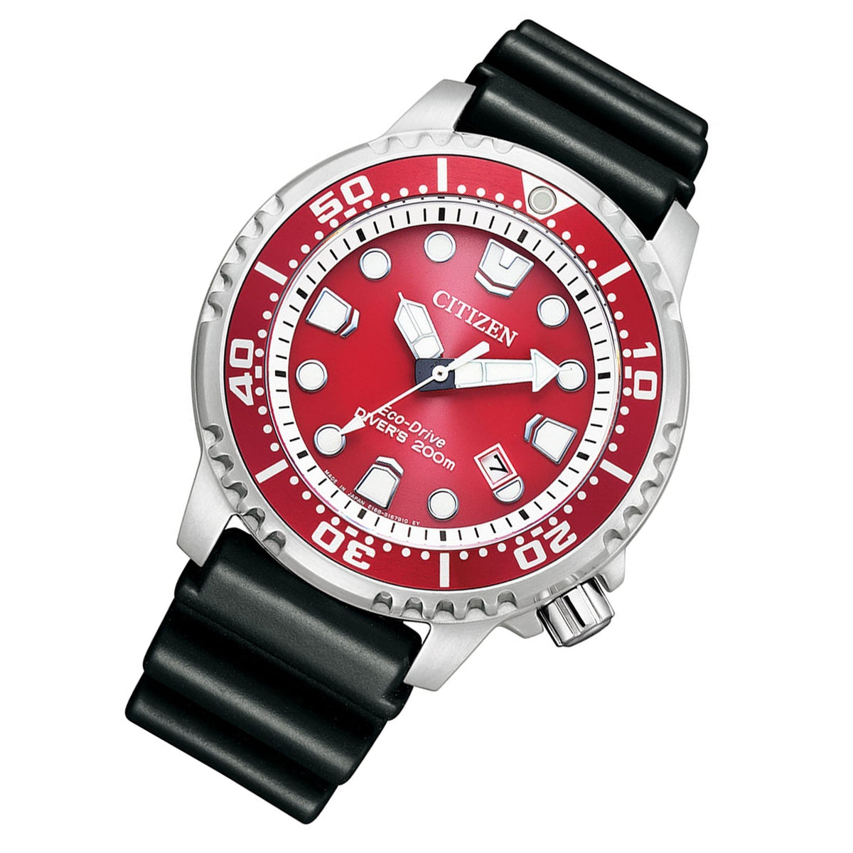  Shop Authentic Citizen Eco Drive Promaster Marine Red Dial Black Rubber Strap Watch For Men - BN0159-15X - Luxxuri