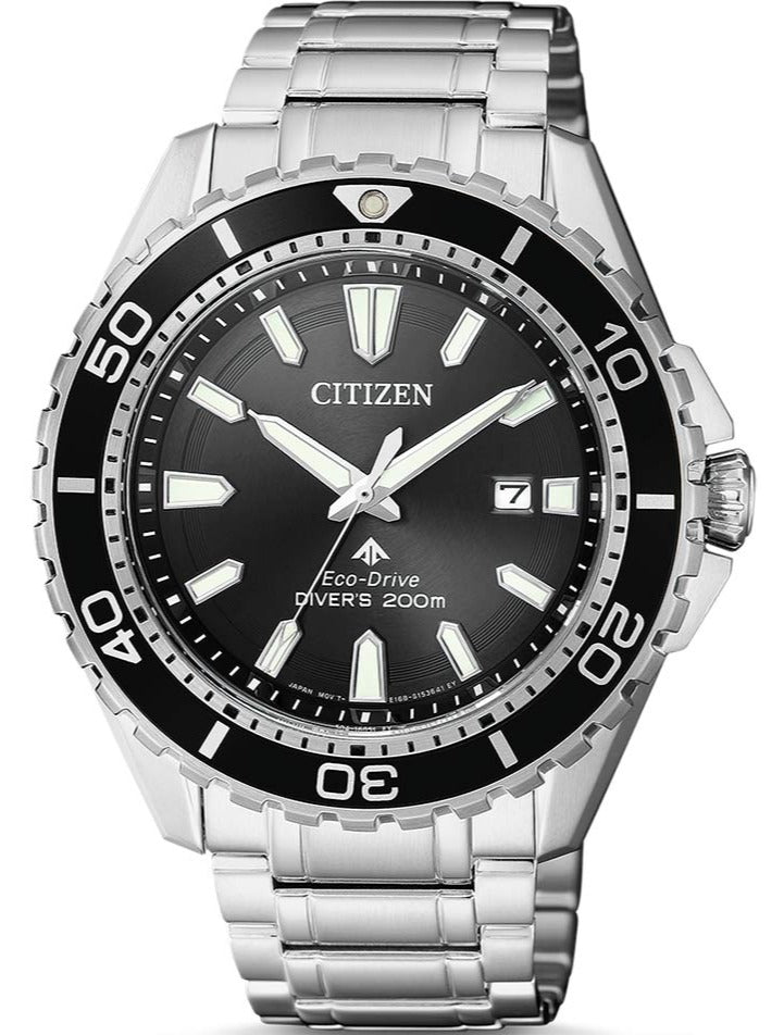  Shop Authentic Citizen Promaster Diver Chronograph Black Dial Silver Steel Strap Watch For Men - BN0190-82E - Luxxuri