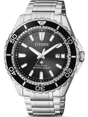  Shop Authentic Citizen Promaster Diver Chronograph Black Dial Silver Steel Strap Watch For Men - BN0190-82E - Luxxuri