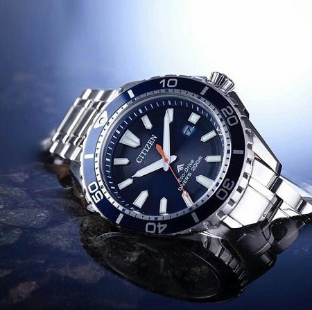  Shop Authentic Citizen Promaster Marine Blue Dial Silver Steel Strap Watch For Men - BN0191-80L - Luxxuri