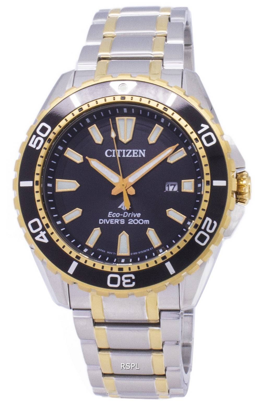  Shop Authentic Citizen Eco Drive Promaster Diver Black Dial Two Tone Steel Strap Watch For Men - BN0194-57E - Luxxuri