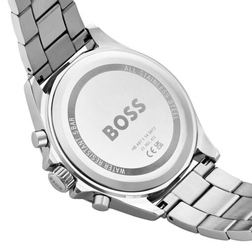  Shop Authentic Hugo Boss Troper Chronograph Blue Dial Silver Steel Strap Watch For Men - 1514069 - Luxxuri