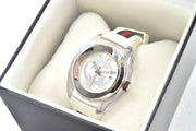  Shop Authentic Gucci SYNC XXL White Dial White Rubber Strap Watch For Men - YA137102 - Luxxuri