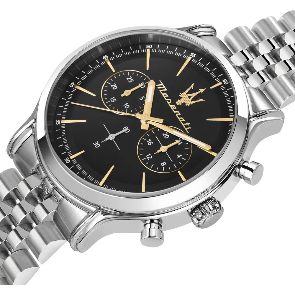  Shop Authentic Maserati Epoca Chronograph Black Dial Silver Steel Strap Watch For Men - R8873618017 - Luxxuri