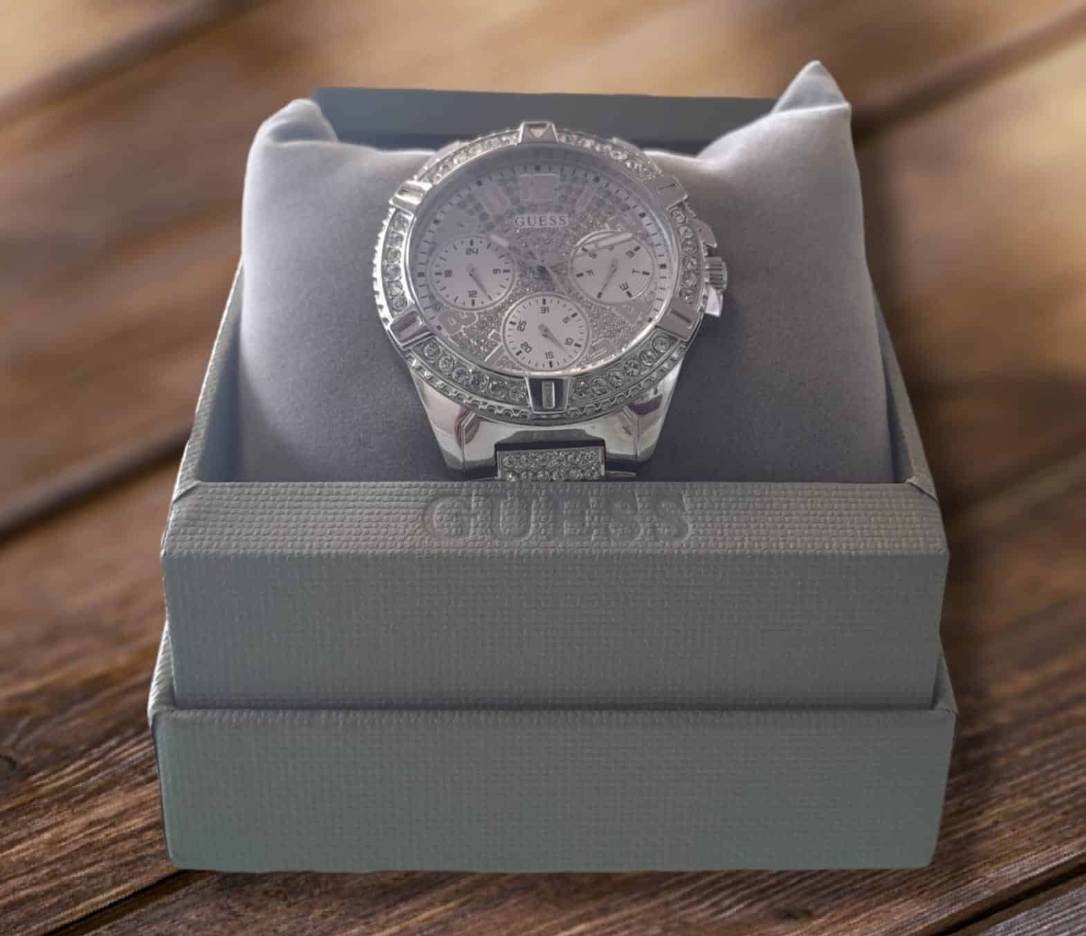  Shop Authentic Guess Frontier Diamonds Silver Dial Silver Steel Strap Watch For Women - W1156L1 - Luxxuri