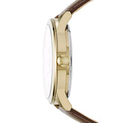  Shop Authentic Fossil Flynn Mechanical Skeleton Beige Dial Brown Leather Strap Watch for Men - BQ2215 - Luxxuri