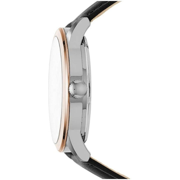  Shop Authentic Fossil Flynn Mechanical Black Dial Black Leather Strap Watch for Men - BQ2216 - Luxxuri
