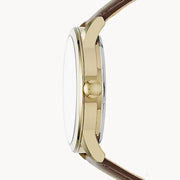  Shop Authentic Fossil Flynn Twist Mechanical White Dial Brown Leather Strap Watch for Men - BQ2218 - Luxxuri