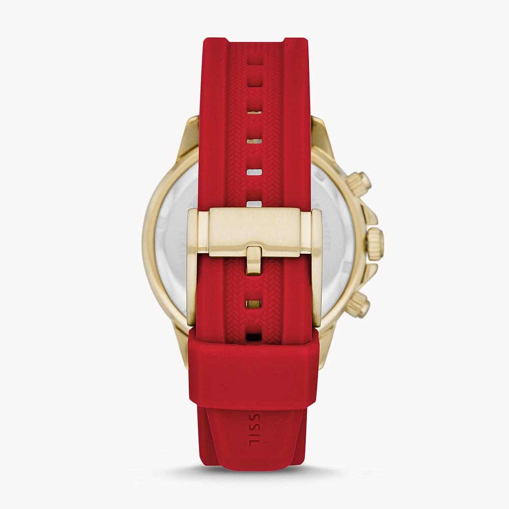  Shop Authentic Fossil Bannon Multifunction Black Dial Red Silicone Strap Watch for Men - BQ2499 - Luxxuri