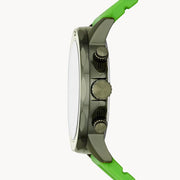  Shop Authentic Fossil Bannon Chronograph Grey Dial Green Silicone Strap Watch for Men - BQ2501 - Luxxuri
