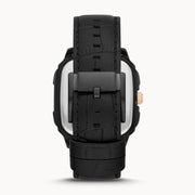  Shop Authentic Fossil Inscription Automatic Skeleton Rose Gold Dial Black Leather Strap Watch for Men - BQ2572 - Luxxuri